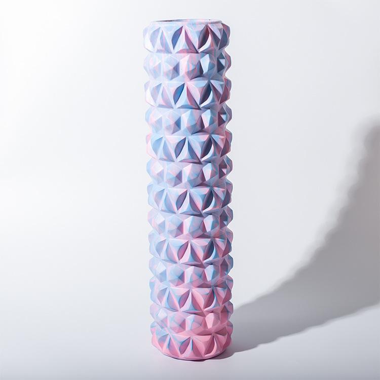 

1 шт. камуфляжный пенопластовый валик для расслабления мышц, твердый длинный валик для йоги, массажная булава, фитнес-массажер для ног 45cm розовый