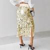 Bestselling Women's Fashion Solid Elegant High Waist Slim Fit Midi Sequin Half-Length Skirt LFY