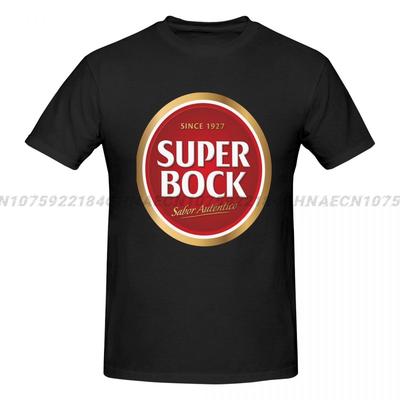 Men's Casual Fashion T-shirt Round Neck Cool Man's Super Bock Beer Portugal Fashion Printed Men's T-Shirt Short Sleeve