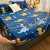 99% Waterproof Bed Sheet Cotton Fitted Sheet with Elastic Bands Non Slip Adjustable Mattress Covers Bed Protector Cover (with Pillowcase) 3pcs