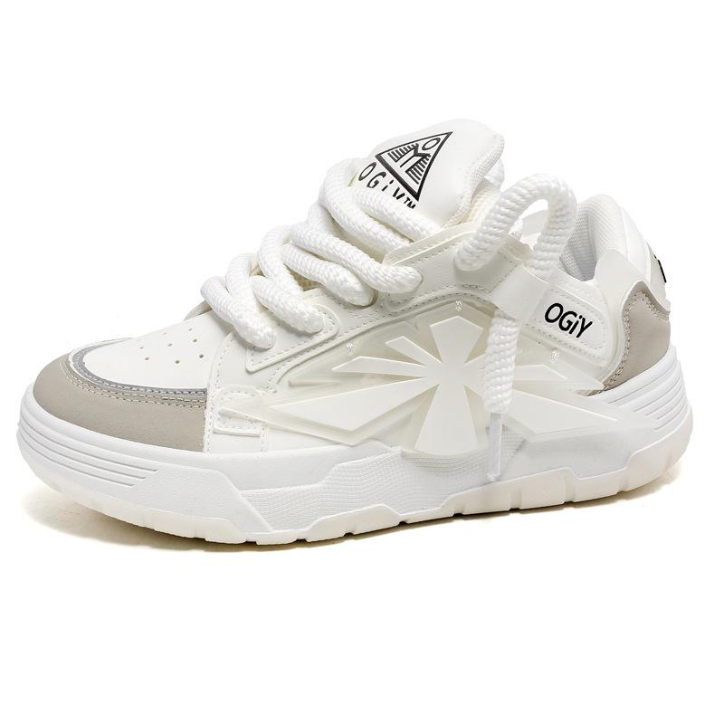 

Afan Ting men s shoes niche platform trend men s ulzzang Harajuku European and American height-increasing dad sports shoes 253 44 білий