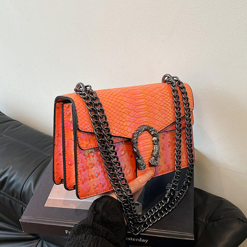 New High-end Fashion Snake Pattern Bag Shoulder Messenger Women's Bag