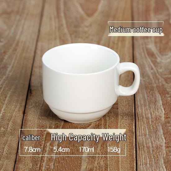 Elegant White Ceramic Coffee Cup & Saucer Set with Spoon – Ideal for Home or Hotel Use
