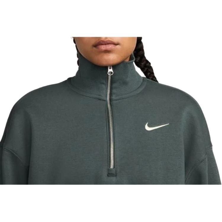 Nike Sweatshirts Women's Green Turtleneck Moderate DQ5768-338