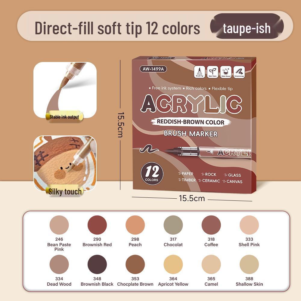 Weiche Acryl-Marker Stifte Set für Anime Hauttöne und Macaron Farben - Ideal für Kunstprojekte von Grundschülern