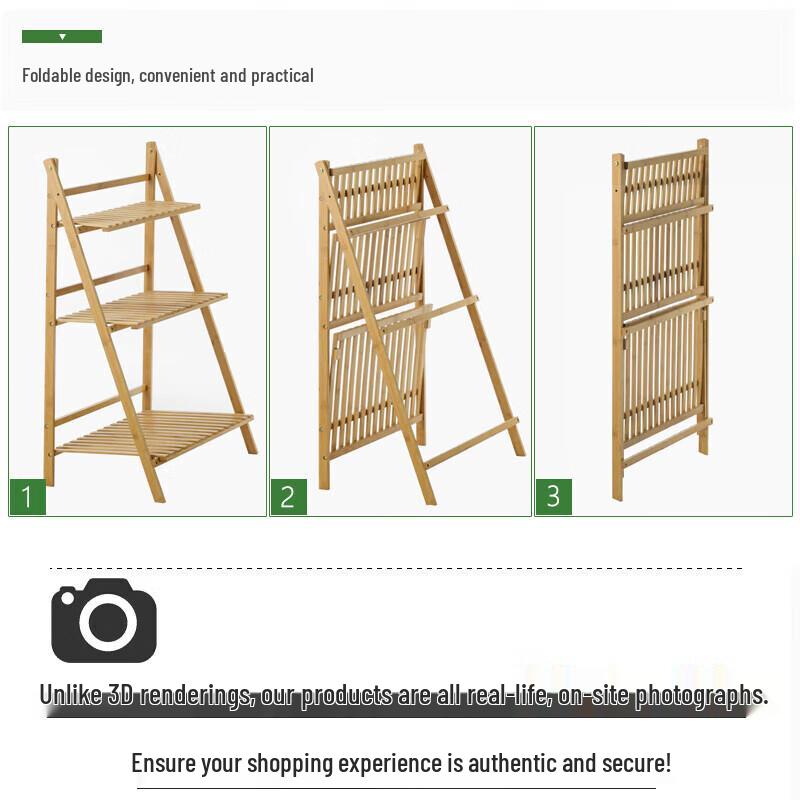 Outdoor Multi-Tier Bamboo Flower Stand