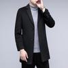 Firstview Men's Urban Casual Mid-Length Wool Blend Coat FV24D1150