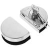 Stainless Steel Double Bolt Glass Door Lock Fit 10-12Mm Thickened Tempered Doors Anti-Theft Safety Catch for Office Family