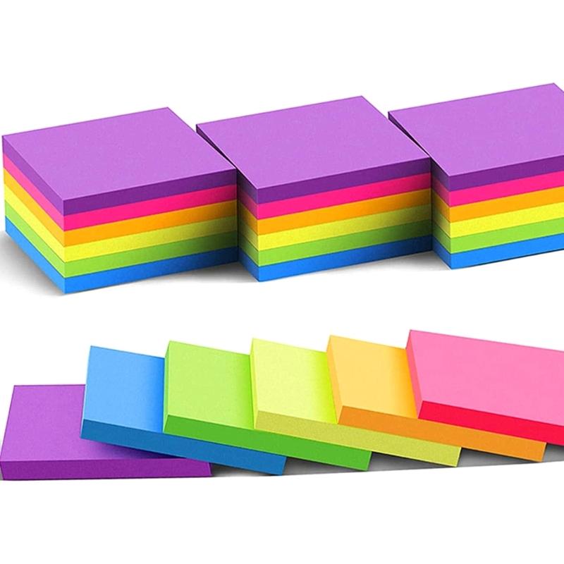 8 Pcs Stickier Note Adhesive Stickier Pad Simple Stickier Notes Aesthetic Memo Pad Colorful Notepads for Office Workers