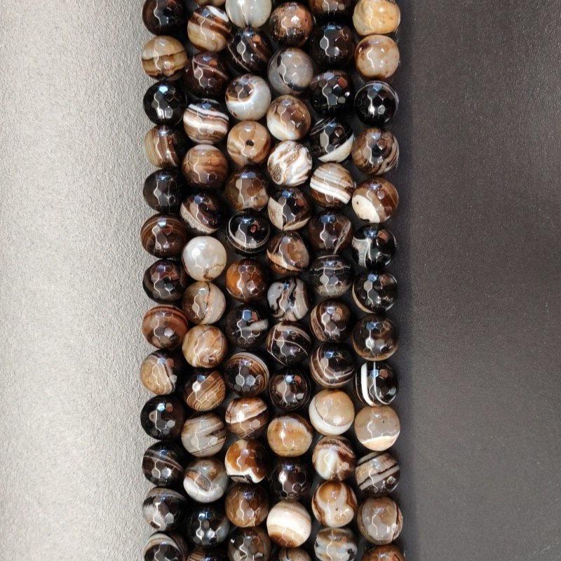 14mm Faceted Round Agate Beads for DIY Jewelry Necklace & Bracelet