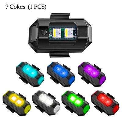 1 sztuka 7 kolorów dron światło stroboskopowe USB LED antykolizyjny ogon roweru/model samolotu noc latający Mini sygnał migające światło ostrzegawcze