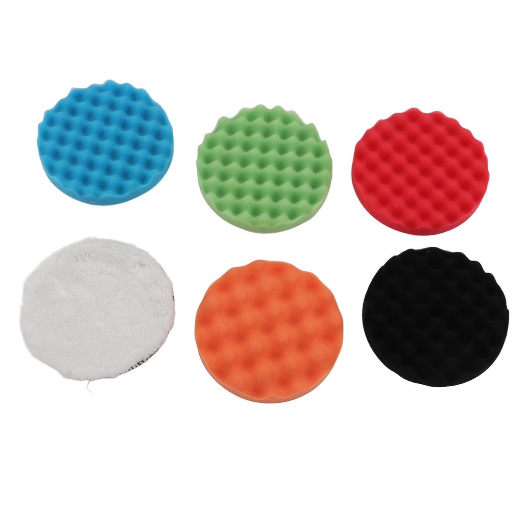 7in Polishing Sponge Kit Large Size for Cars Trucks Wheels Spokes Washing Cleaning Dust Removal