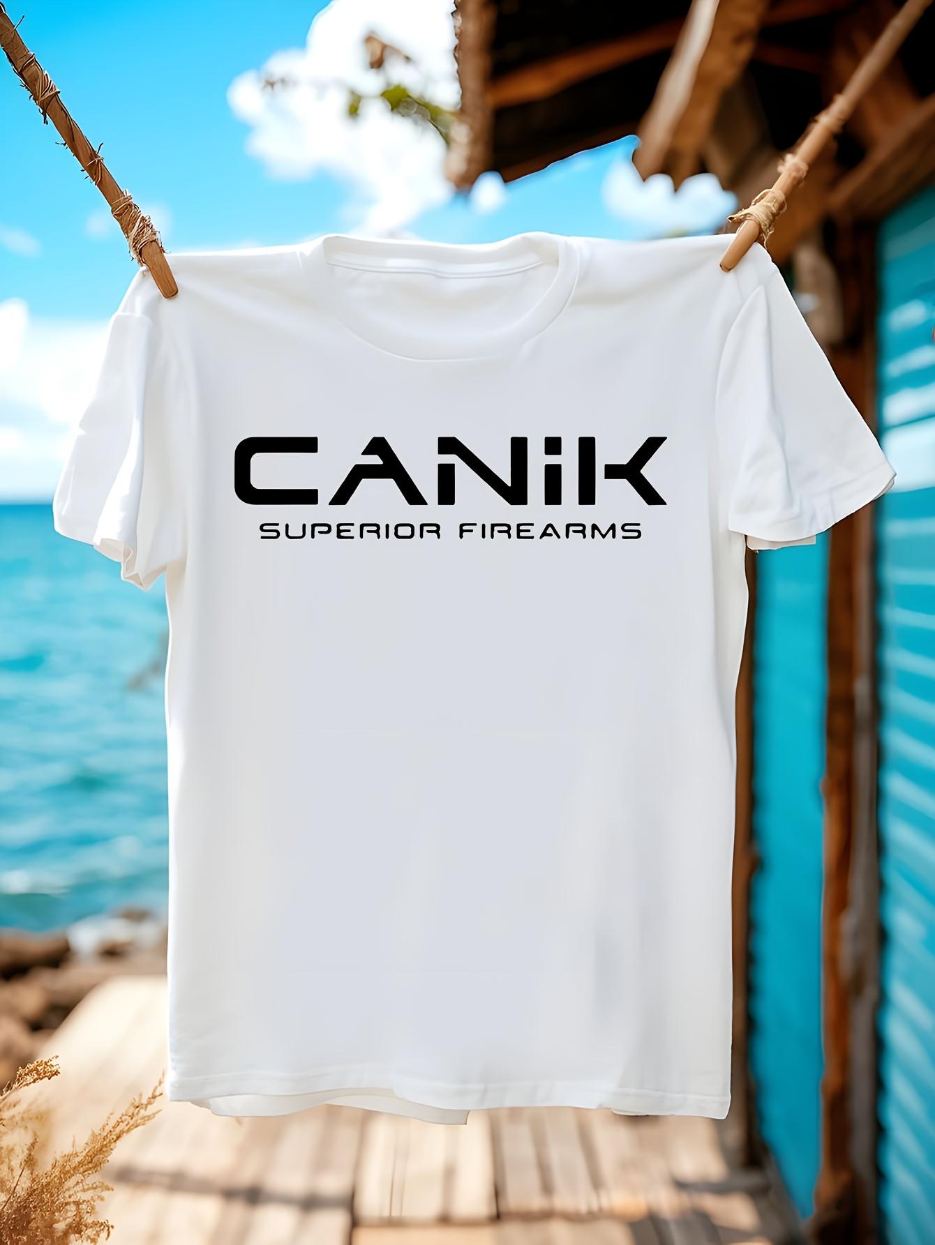 Canik Printed Tshirt - 100% Cotton Casual Short Sleeve Te... XXXL