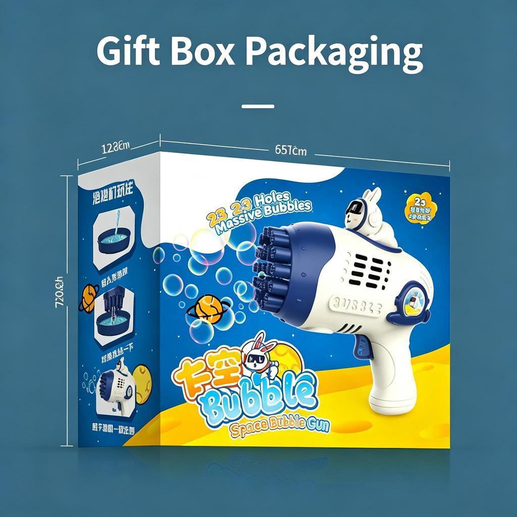 Space Bubble Machine Automatic Bubble Gun Leak‑Proof Kids Toy Gift