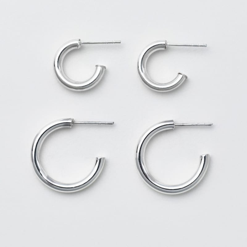 Another Layer Light Hoop Earring Medium (silver925)