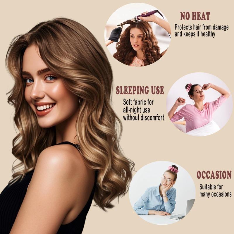 Heatless Soft Hair Curler for Women No Heat Hair Curling Ribbon for Women Girl