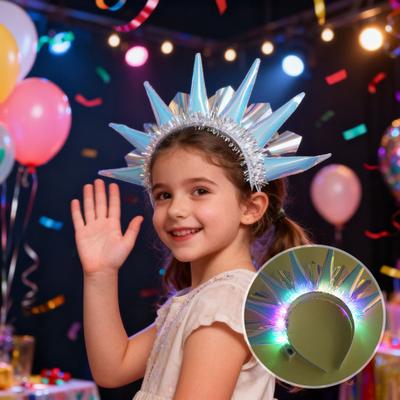 Luminous Headband LED Light Up Headwear Battery Powered Halloween Christmas Birthday Events Glow Hair Hoop