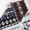 New Korean Style Fair Isle Winter Snood Shawl - Warm Striped Plaid Scarf