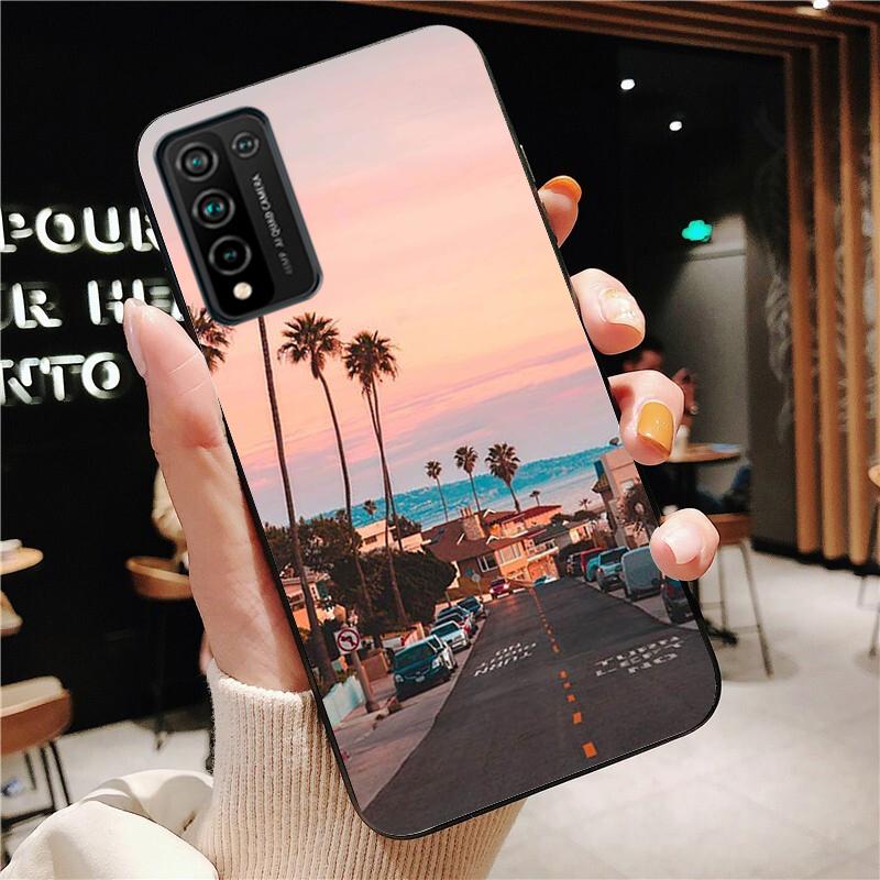 Palm Summer Beach Sea Phone Case for Huawei Honor 50 10X Lite 20 7A 7C 8X 9X Pro 9A 8A 8S 9S 10i 20S 20lite 7X 10 lite