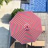 270CM Umbrella Replacement Canopy UV Protection Outdoor Garden Patio Backyard Parasol Market Table Top Umbrella Replacement Fabric Cloth Cover