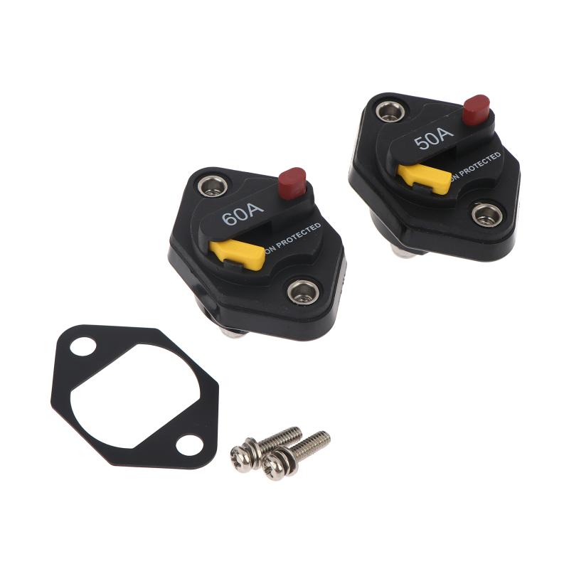 20A 30A 40A 50A 60A Caravan Manual Reset Waterpoof Car/Boat Current Overload Protector Bimetal Automobile Circuit Breakers