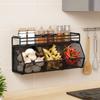 Punch-Free Vegetable Drainage Basket Carbon Steel Spice Storage Shelf  Kitchen Storage