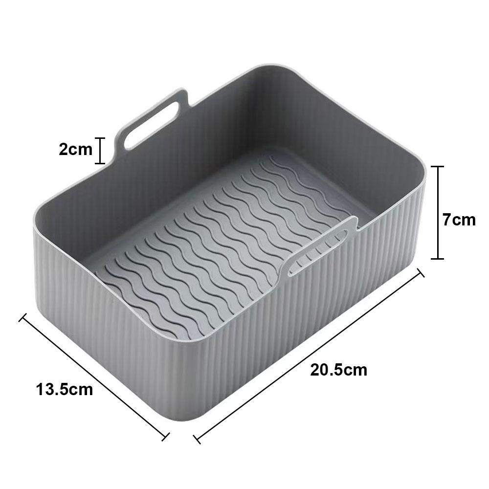 Silicone world Air Fryer Silicone Basket Silicone Mold Airfryer Oven Baking Tray Pizza Fried Chicken Basket Reusable Pan Liner