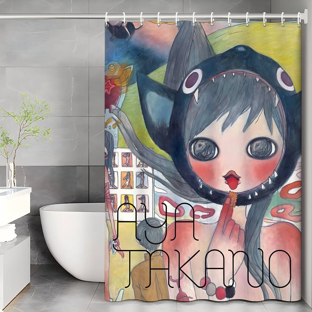 Aya Takano 1 Piece Of 150x180cm Printed Shower Curtain Partition Bathroom Waterproof And Mold Resistant