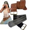Rivet Hollow Wide Belt Punk Style European and American Spice Girls Hip Hop Wide Belt