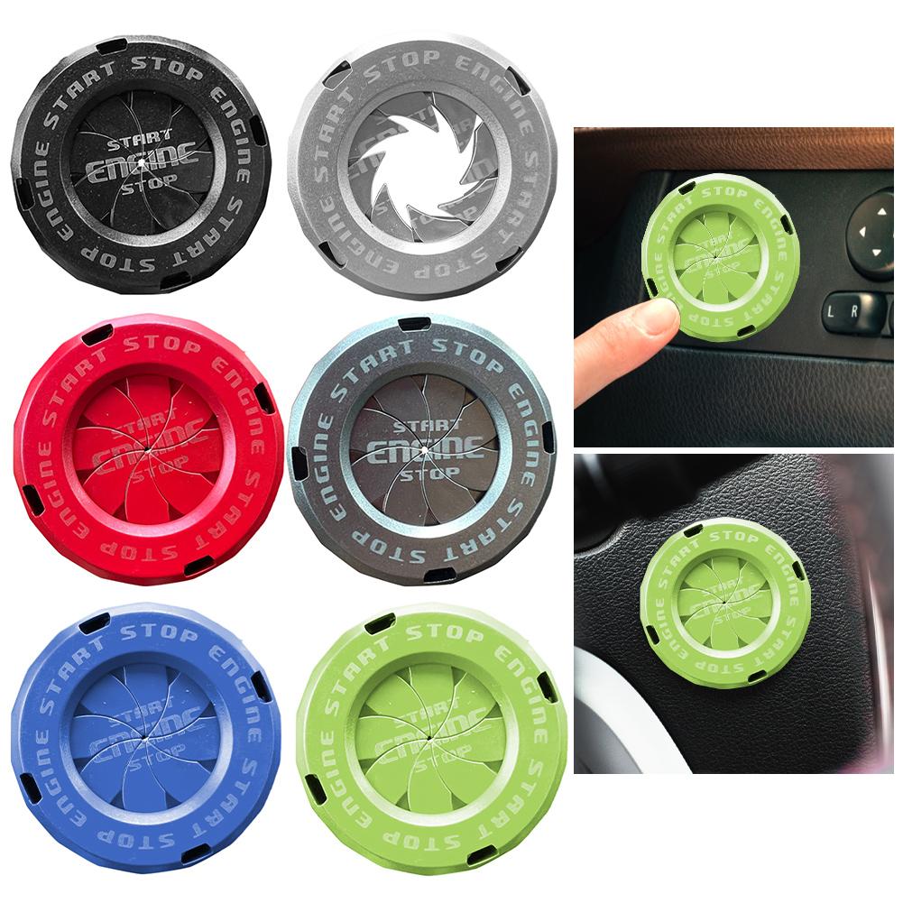 Motorcycle Key Cover Car Interior Sticker Decorative Rotary Push To Start Button Cover Ignition Device Decor for Motorcycle Lock