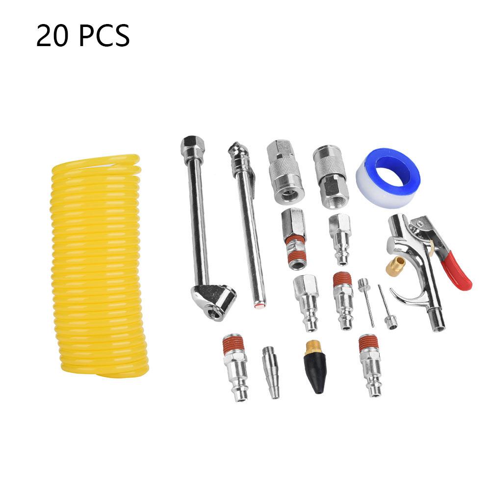 

20Pcs Air Compressor Fittings Kit Air Blow Gun Horse Pneumatic Accessory Set