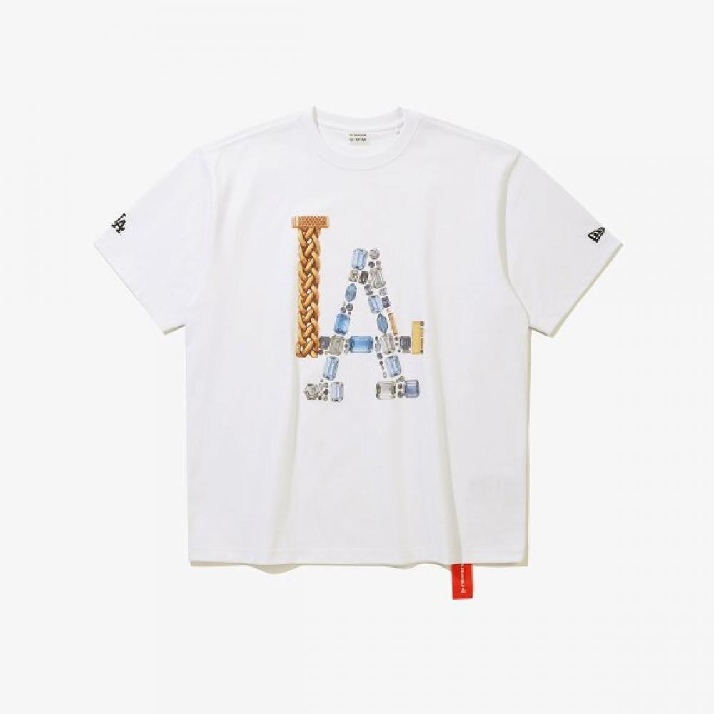 

New Era Mlb La Dodgers Jewel T shirT whiTe 15147535 WHITE/L