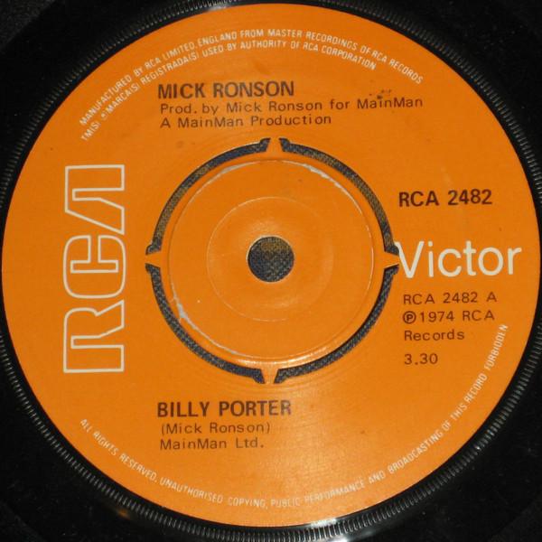 

7inch Record MICK RONSON - Billy Porter RCA2482 RCA Victor 1974 UK Rock Used