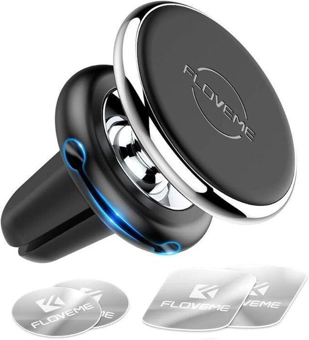 Support Telephone Voiture Magnetique pour Iphone Et Autres Smartphones,5 Plaques MéTalliques