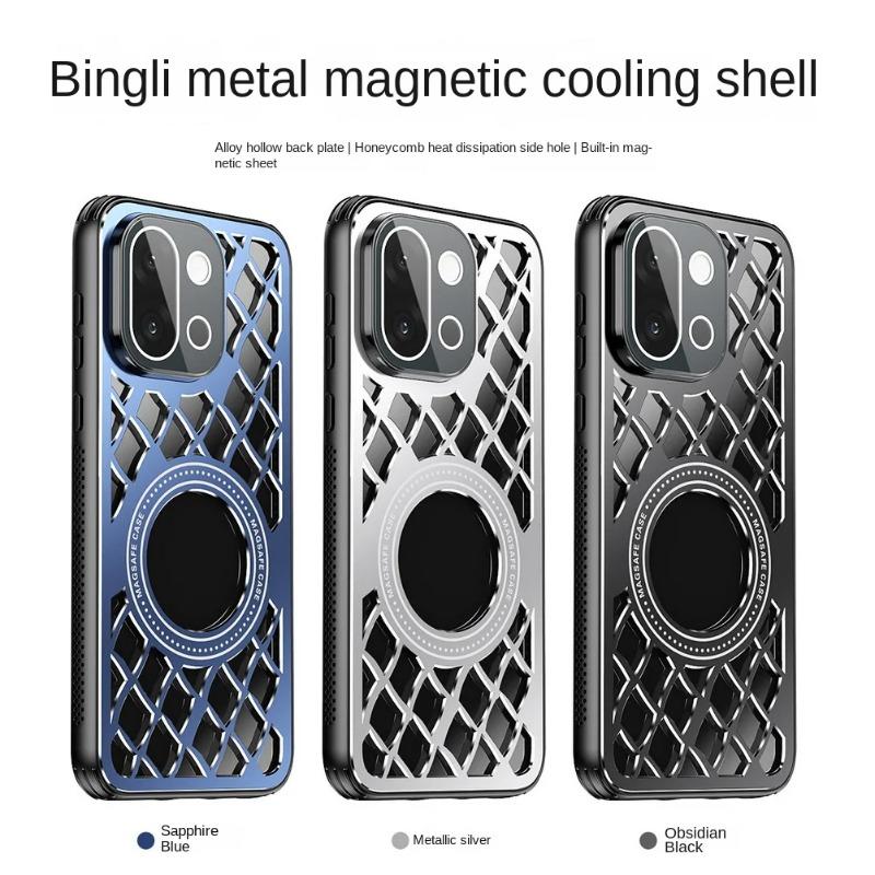 

Aluminum Alloy Heat Dissipation Magnetic Ring Case For OnePlus 13T 13R 13 1+ Ace 5 Pro Wireless Charging Shockproof Cover OnePlus Ace 5 чорний