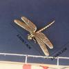 Vintage Brass Dragonfly Figurine - Antique-Style Home & Office Desk Decor, Creative Tea Pet Collectible