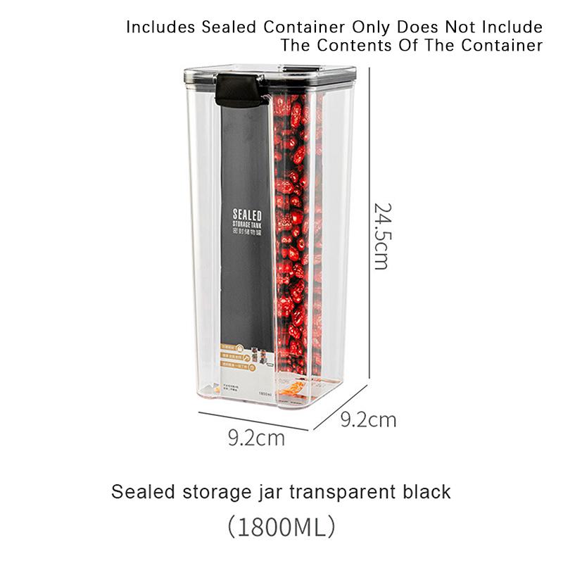 Transparent Food Storage Containers Kitchen Storage Airtight Cans Plastic Storage Boxes Stackable Food Storage Boxes