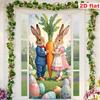 Colorful Easter Egg Rabbit Door Curtain Party Decoration Banner