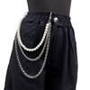European & American Retro Faux Pearl Waist Chain – Fashionable Multi-layer Jewelry for Women