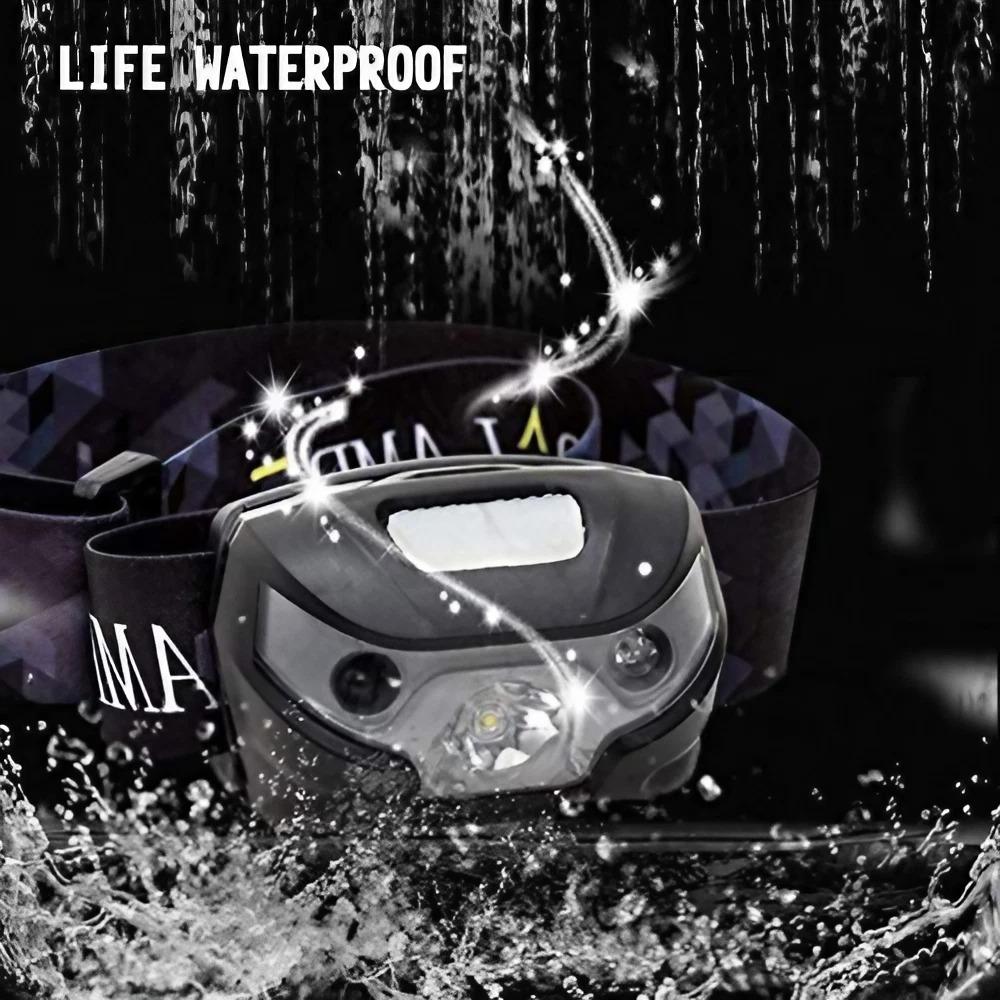 3W outdoor essential LED high brightness white light USB rechargeable headlight waterproof and multifunctional headlight