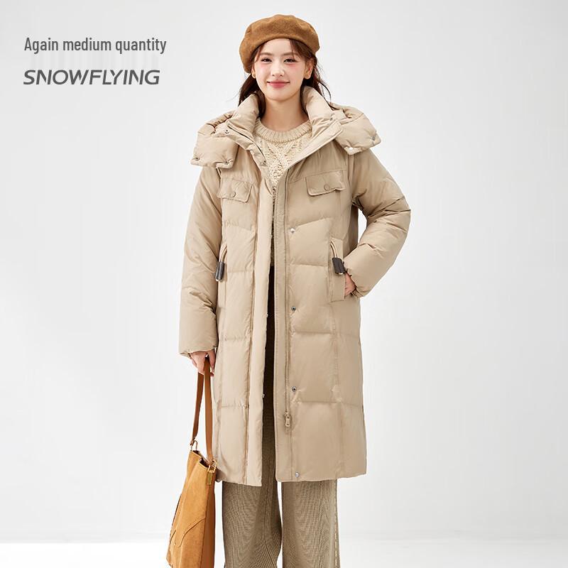 

SNOWFLYING Women s Mid-Length Hooded Down Jacket L (165cm)