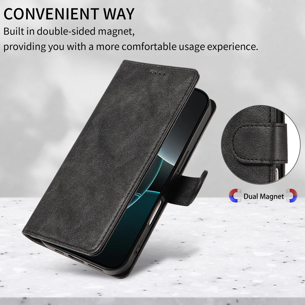 Cowhide Pattern Leather Phone Case for iPhone 17 Pro Max Air 17e 16e 16 Plus 15 14 13 Mini 12 11 XS XR Card Holder Flip Cover