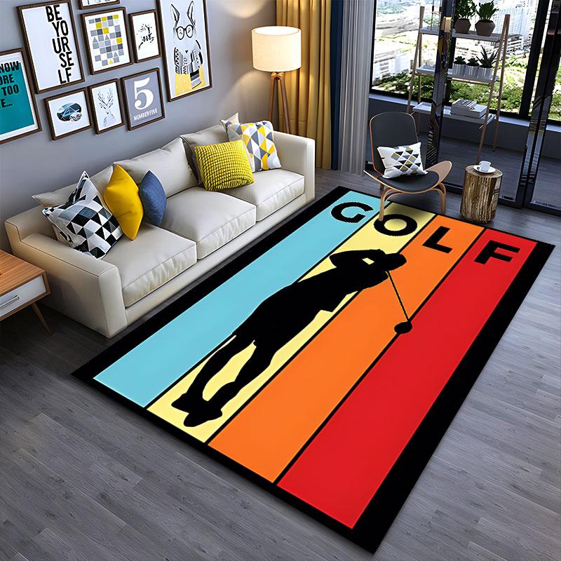Golf Swing Silhouette Design Suitable As a Non-slip Mat for the Living Room or Bedroom Sofa
