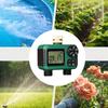 Robust Vattentät Dubbelzons Trädgårdsvattningstimer Mässingsinlopp Automatisk Sprinklerkontroller Med LCD-skärm