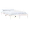 Solid Wood Bed White 140 X 200 Cm Pine