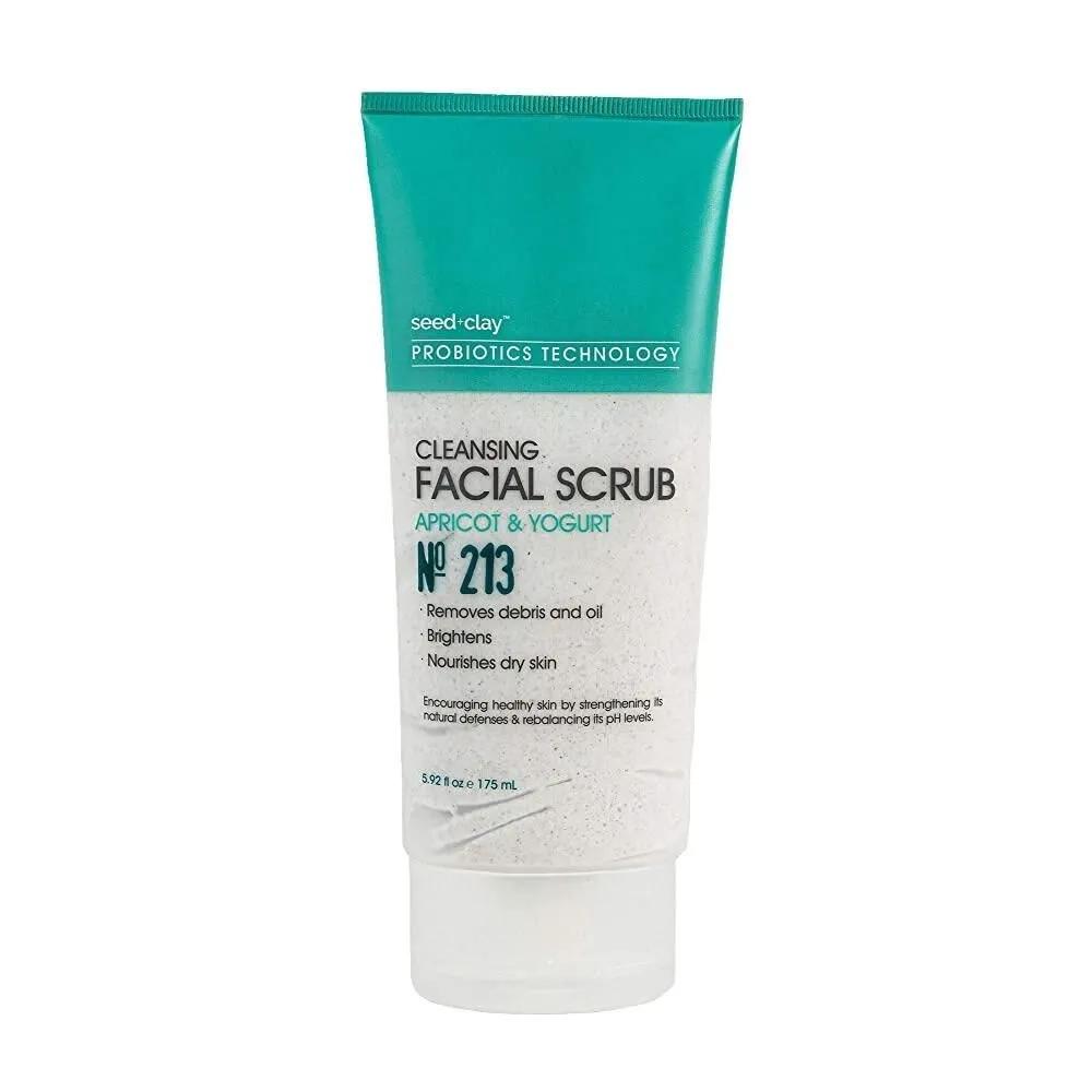 

Seed+Clay Exfoliating Face Scrub for Dry Skin Clarifying Nourishing Apricot Yogurt - 175.1ml (6 oz)