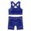 JYL Autumn Winter Thick Warm Underwear Round Neck Slim Shorts Set