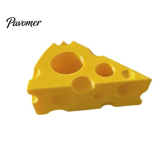 Standard Size Toothpaste Rack 3D Printed Storage Rack, Cheese Shaped Toothbrush And Holder, Moisture-Proof Multi-Sized Holes Organizer for Bathroom