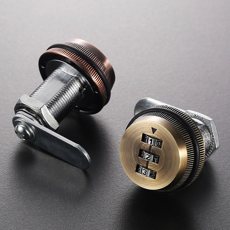3 Digit Combination Password Box Lock 20-30mm Smart Cam Code Lock Zinc Alloy for Mailbox Cabinet Door Security Hardware