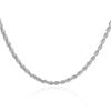 S925 Sterling Silber 16/18/20/22/24 Zoll 4MM Hanfseil Kette Halskette für Frau Mann Mode Charme Hochzeit Schmuck Geschenk